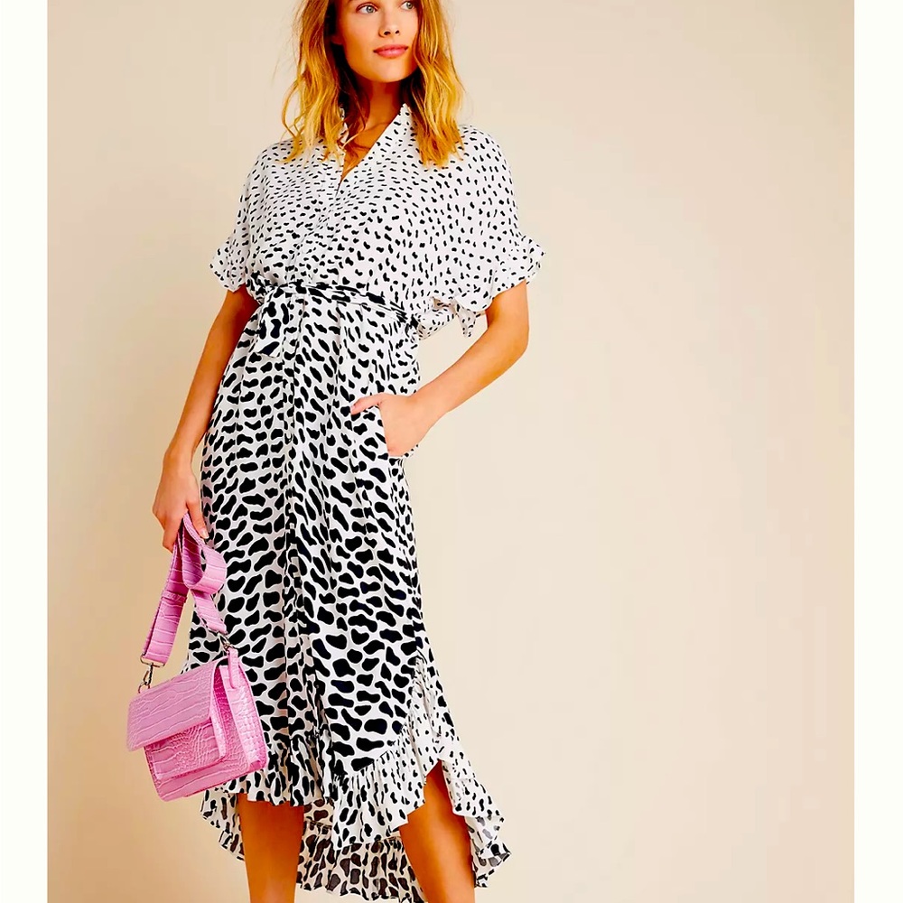 Anthropologie Corey Lynn Calter Monochrome Patterned Maxi Dress